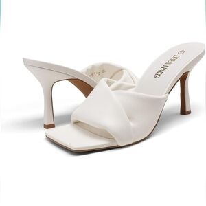 DREAM PAIRS Women’s High Stilettos Heels Mules Open Square Toe  NWT Size 9.5